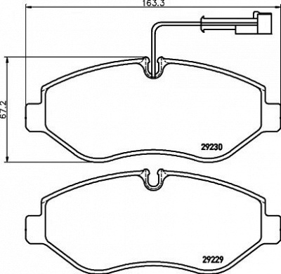 HELLA PAGID 8db355005611 -  Комплект тормозных колодок, дисковый тормоз